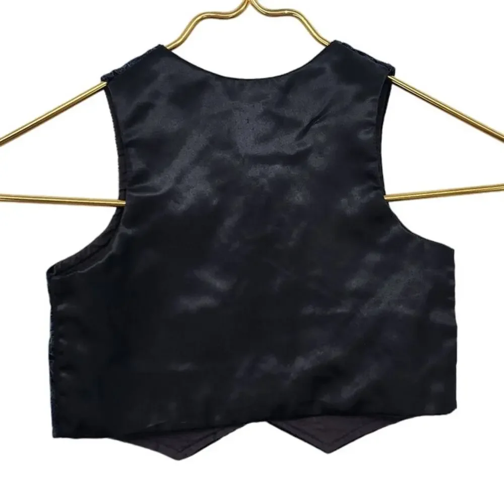 Adorable Vintage Boys Dress Vest Crushed‎ Velvet Size 3T